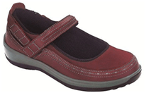 Picture of maroon color ORTHOFEET STRETCHABLE WOMEN’S WALKING SHOES